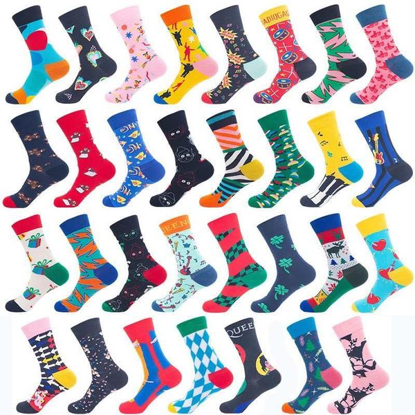 

novelty happy funny men japanese harajuku colorful cotton hip hop skateboard socks autumn winter for christmas giftoutletuqwo