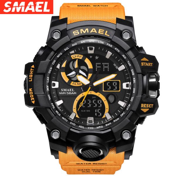 

smael smier new watch fashion sports multi function electronic watch lovers popular men's waterproof, Slivery;brown