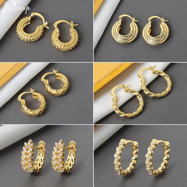 

jisensp 2021 vintage metal geometric metal twist weave round hoop earrings gold color dangle drop earrings for women jewelry, Golden;silver