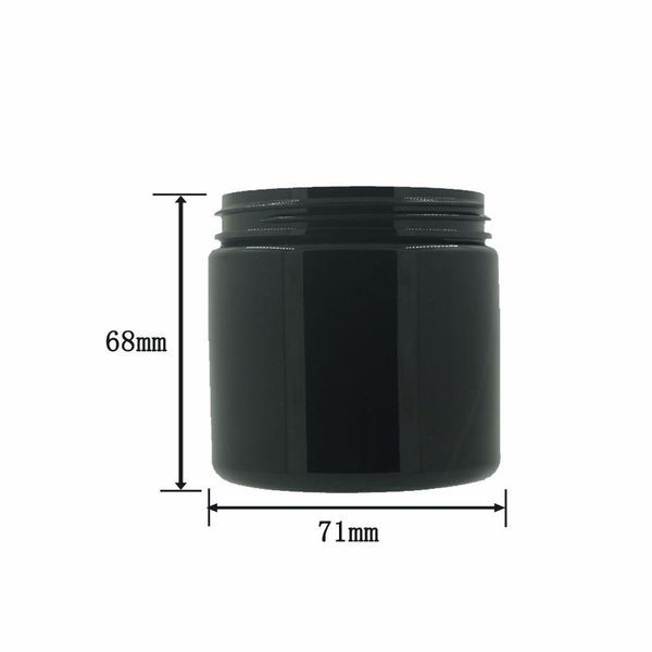 

10pcs/lot 200ml black round pet jar bottle container with transparent/white plastic lids for cosmetic,food, ,packaging, bbywad