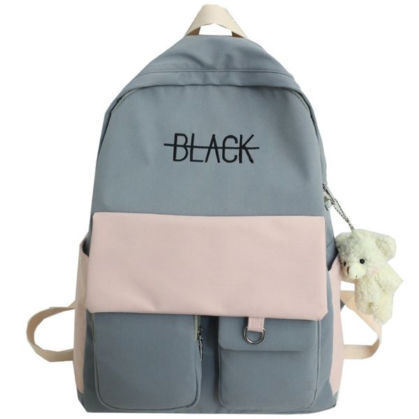 

student women harajuku backpack cute cotton fabric female school bag fashion girl luxury book letter backpacks kawaii ladies bag c1223