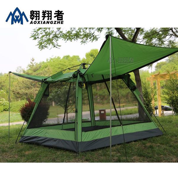 

outdoor camping increase heightening double-layer rainstorm-proof automatic speed opening tent 2-4 people home luxury