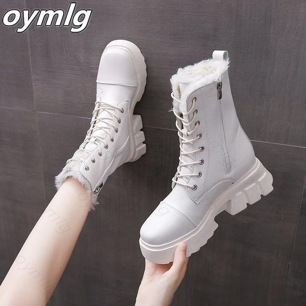 

internal heightening boots thick-soled boots women's winter short women's tide plus velvet zipper short, Black