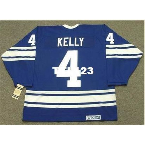 

740s #4 red kelly toronto maple leafs 1967 ccm vintage k hockey jersey or custom any name or number retro jersey, Black