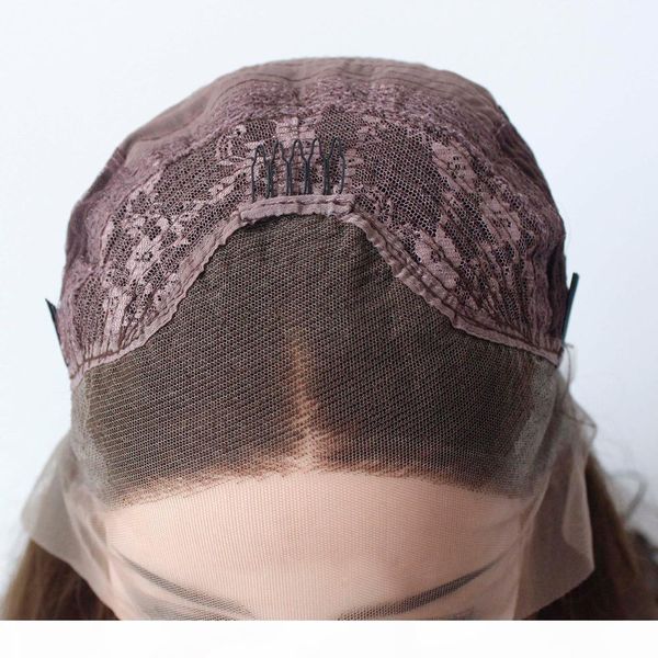 

long curly wave lace front wig natural black high temperature fiber glueless synthetic wig for black women realistic looking