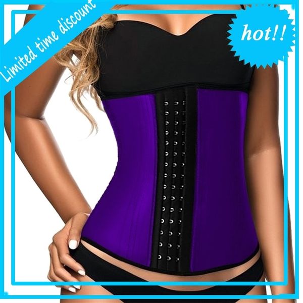 

9 steel bone shapewear body shapers women slimming belt shaper cinta modeladora latex waist trainer corset cincher y19070201, Black;white
