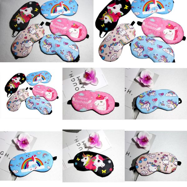

factorysl7municorn rest eyemask mask cartoon eyeshade eye cover for girl kid teen blindfold fashion 5 colors stretchyoutl