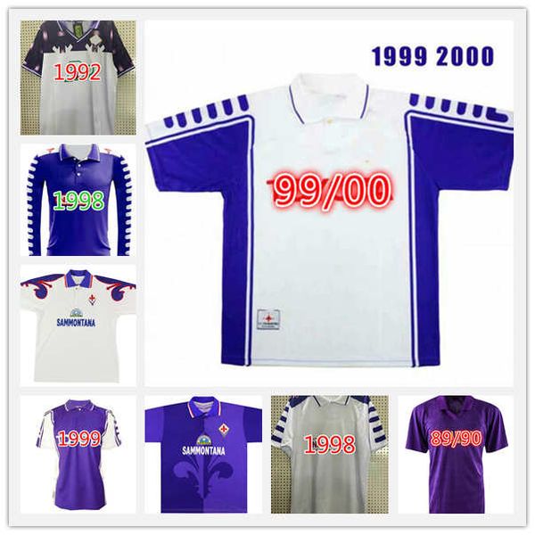 

98 99 92 93 00 retro fiorentina soccer jerseys 9 batistuta 10 rui costa custom vintage 98 99 florence football shirt calcio futebal shorts, Black;yellow