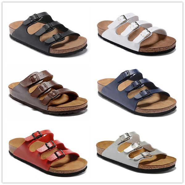 

Florida Leather Women Cork slippers designer Beach sandal luxury flip flops Rubber Sandals Summer Fashion Scuffs Slippers Indoor Large size 34-47, 08