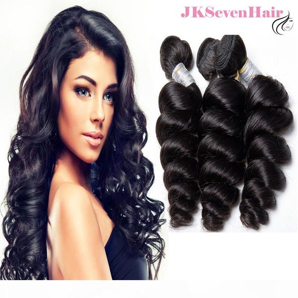 

remy brazilian hair bundles 3pcs loose wave 10a grade peruvian indian human hair wefts malaysian hair extensions, Black