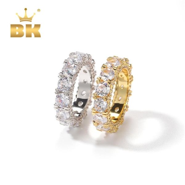 

charm iced out round cz rings women men wedding luxury cubic zirconia ring gold silver color fashion hiphop party jewelry 201218