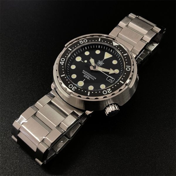 

steeldive tuna dive watch 300m 316l steel diving ceramic bezel nh35 automatic watches men luxury watch t200324, Slivery;brown