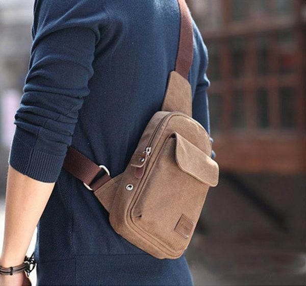 

sporty canvas waist bag fanny casual chest packs for male portable travel shoulder crossbody bags bolsas feminina