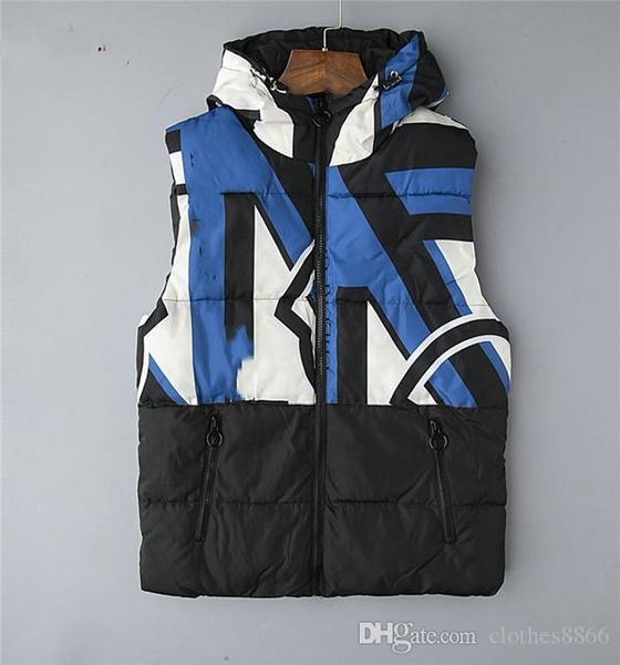 

2020 winter brand mens down casual vest designer down dress vests homme fashion thick warm brand designer vest men's vests down jacket, Black