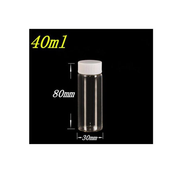 

30x80x21mm 40ml glass bottles with plastic cap transparent empty bottles jars cosmetic containers 24pcs 30x80x2 jlltey