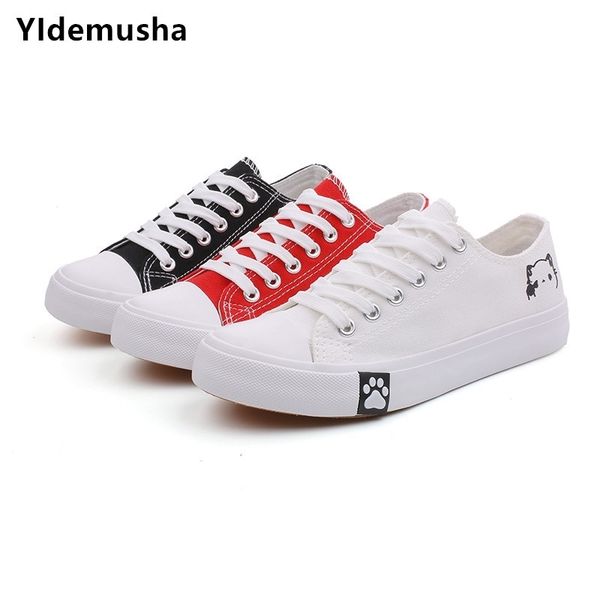

yidemusha summer casual woman new students sneakers comfortable canvas women walking breathable shoes y200801, Black