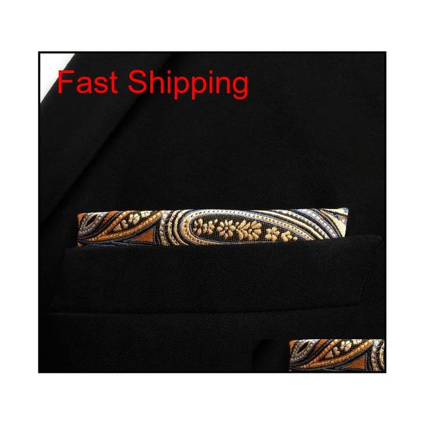 

kh6 paisley floral gold yellow blue handkerchief mens ties jacquard woven pocket qylqez bdehome, Blue;white