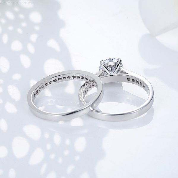 

zircon lady's wedding ring silver plated set with proposal engagement rings charm jewelry 6/7/8/9/10