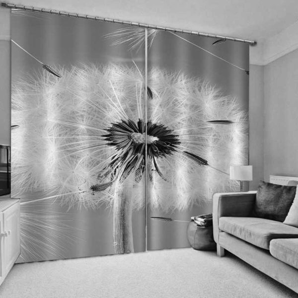 

luxury blackout 3d window curtains for living room grey dandelion curtains blackout
