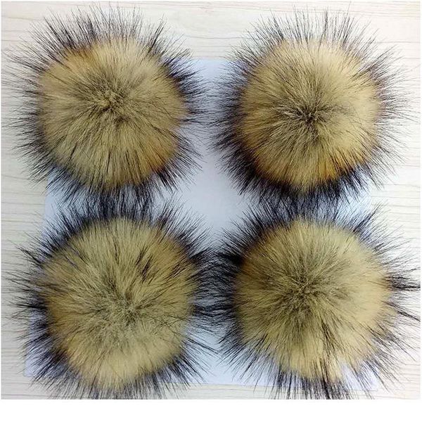 

50 pcs/lot false raccoon hairball hat ball pom pom diy artificial pompom ball wholesale knitting hats accessories wit qylnij