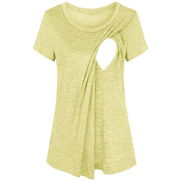 

splicing short-sleeved round neck maternity dress breastfeeding sizexxl, Black;white