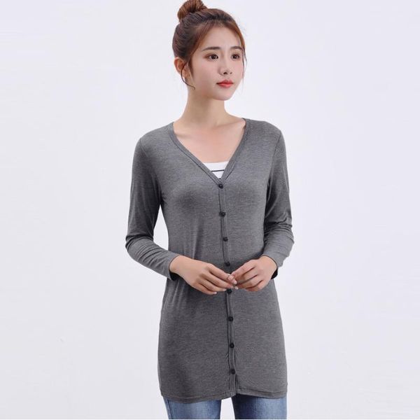 

women's jackets women modal knitted cardigan thin coat jacket spring autumn long sleeve female casual coats fp0913, Black;brown