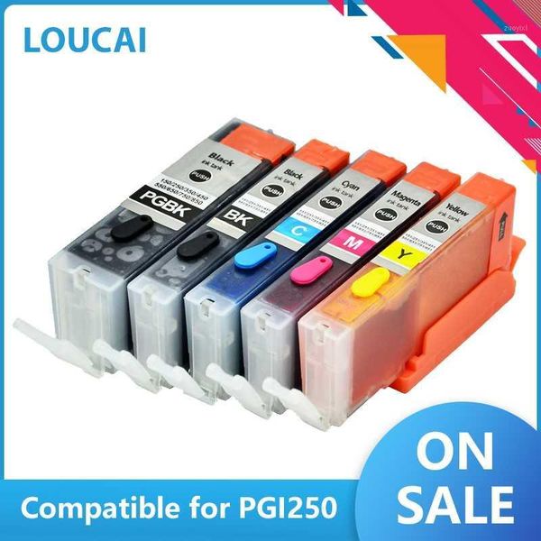 

ink cartridges compatible pgi 250 cli 251 for canon mg6320 mg7120 mg7520 ip8720 refillable full cartridge with chip1