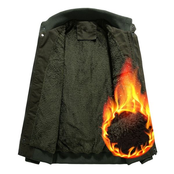 Jaquetas de lã de inverno masculina quente com capuz térmico térmico outwear casaco masculino multi-bolso militar jaqueta parkas hombre plus tamanho 6xl 201204