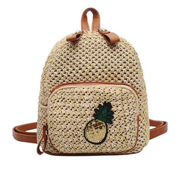 

OCARDIAN Backpack Fashion Women Girl Wild Knitted Fruit Embroidered Bag Design School Bag For Students Backpack Mujer May15