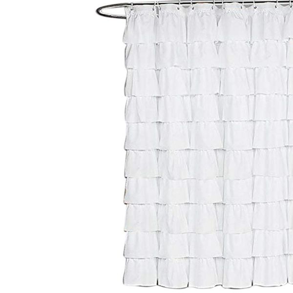 

shower curtains white curtain fabric / pleated bathroom partition curtain, 180 x 200 cm long1