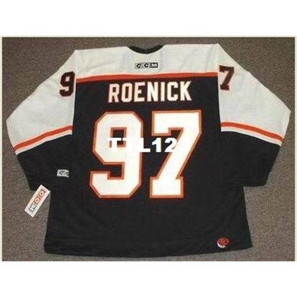 

121s #97 jeremy roenick philadelphia flyers 2002 ccm hockey jersey or custom any name or number retro jersey, Black