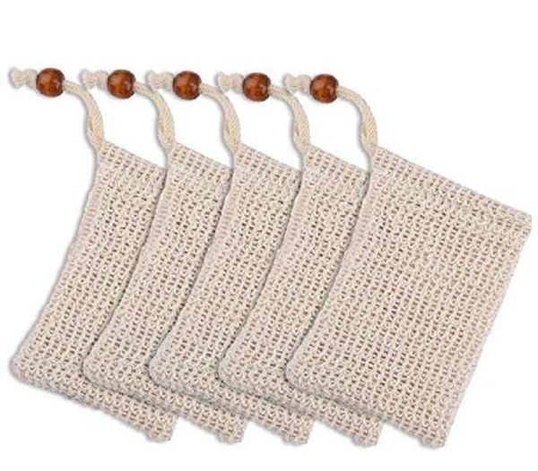 

natural exfoliating mesh soap saver sisal soap saver bag pouch holder for shower bath foaming and drying wmtyfl dayupshop