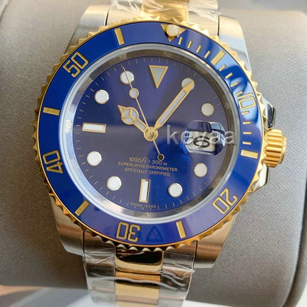 

blue luxury fashion ceramic black bezel new mens mechanical ss 2813 automatic movement watch sports men designer watches wristwatches keyaa, Slivery;brown