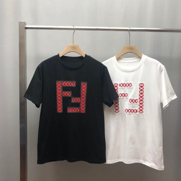 

2020ss spring and summer new high grade cotton printing short sleeve round neck panel t-shirt size: m-l-xl-xxl-xxxl color: black white 10q4