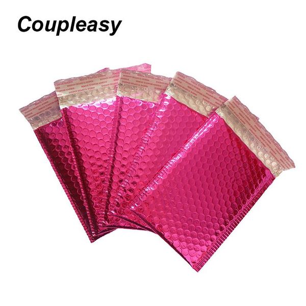 

20pcs/lot rose red bubble mailer waterproof shipping bags shock proof padded envelopes self seal adhesive packaging bags 5 wmtpkn