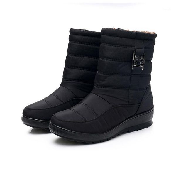 

women 2020 snow boots winter brand boots waterproof antislip light comfortable warm mother cotton plus size cotton1, Black