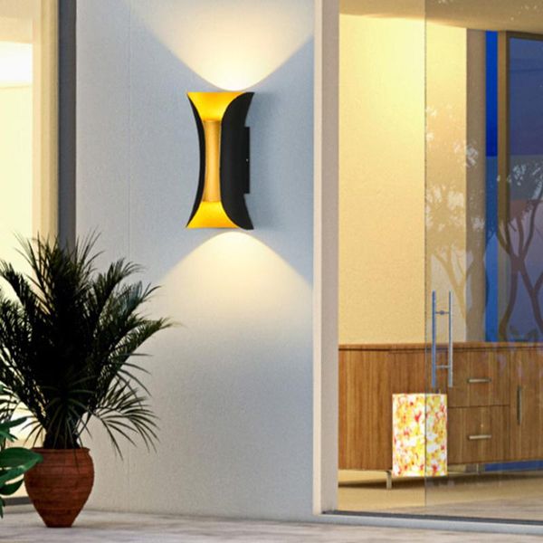 

wall lamp waterproof porch lights el courtyard balcony led 110v/220v living room aluminum bedside fittings
