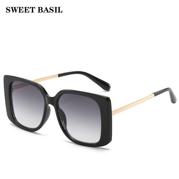 

sunglasses sweet basil fashion ladies oversized square gradient vintage large frame eyewear women outdoor sun glasses uv400, White;black