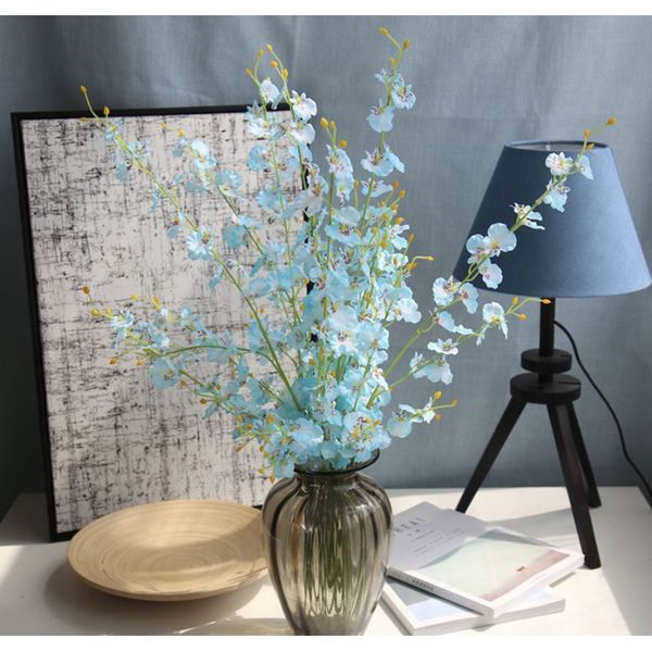 

100cm beautiful pink white yellow jasmine artificial flower silk orchid decoration for home wedding valentine's day decor f bbykpa