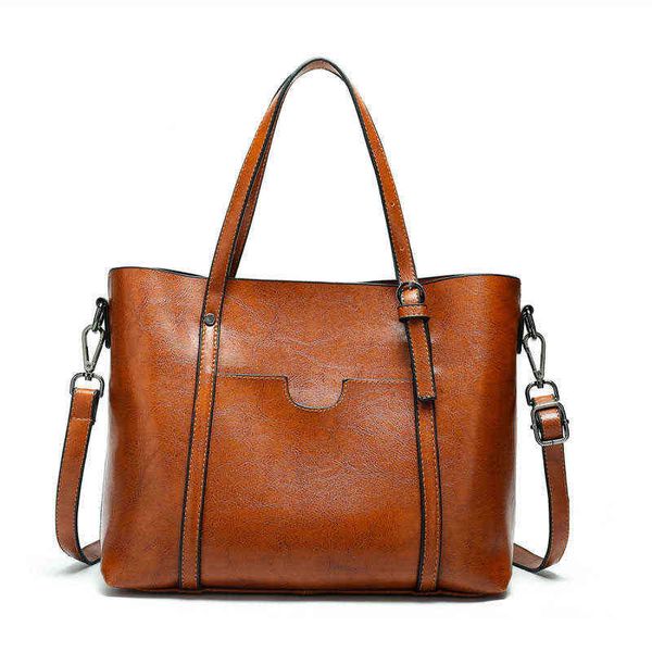 

nxy handbag vintage women s tote bags large capacity pu leather shopping pockets simple zipper luxury design handbags lady 0208