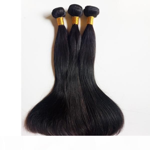 

unprocessed full cuticle aligned brazilian virgin silky staright hair factory wholesale and retail indian malaysian remy hair, Black