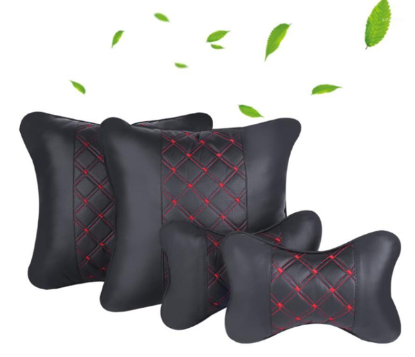 

car head restraint,car neck waist leather head restraint,seat sleep neck pillow four-piece set,car comfort pu restraint1