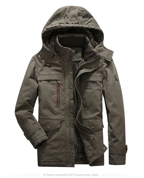 

mens cotton hooded winter jacket men warm 5xl long parka hooded jackets man coats casual fur down parkas mens, Black