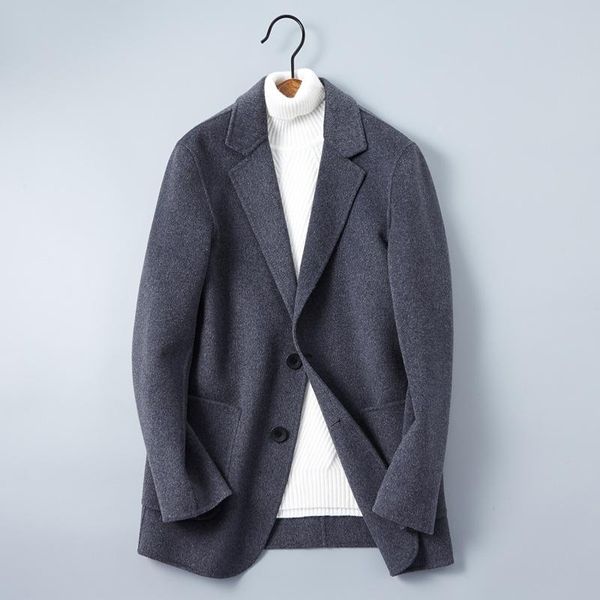 

dong men's double cashmere cloth leisure suit coat suits brought the youth brief paragraph han edition coat dust, Tan;black