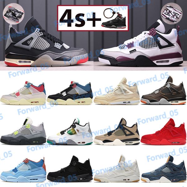 

starfish jumpman 4 mens basketball shoes 4s sneakers paris white x sail bred union guava ice noir blue denim game royal sports trainers, White;red