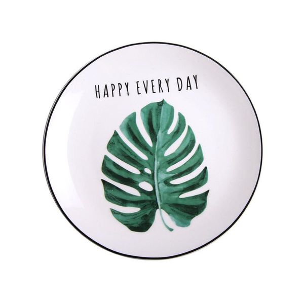 

creative design green растение pattern посуда париторопользование стиль сосна керамическая блюдо тарелка блюдо радит соус хранение посуда bb