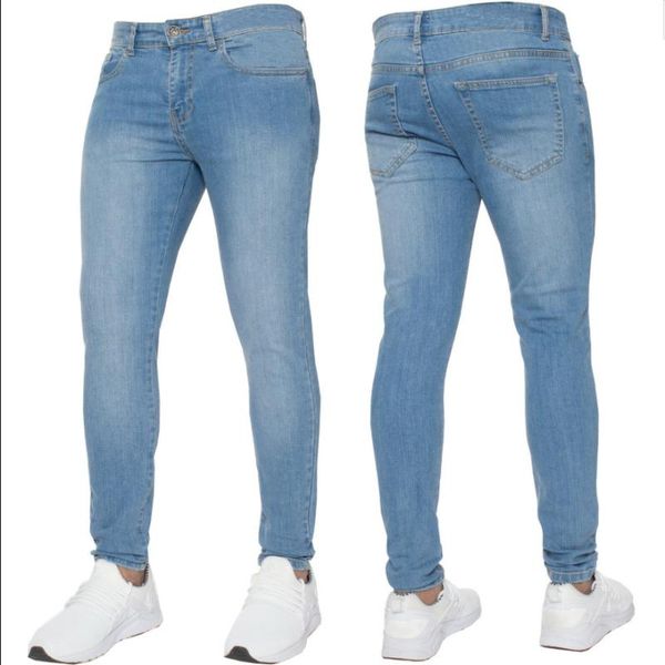 

men's jeans skinny simple classic stretch, Blue