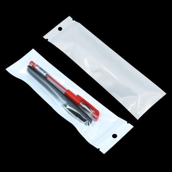 

100pcs 36 sizes plastic zip lock resealable packaging bag with euro round hang hole zipper storage pouch for electronics package h sqczzn