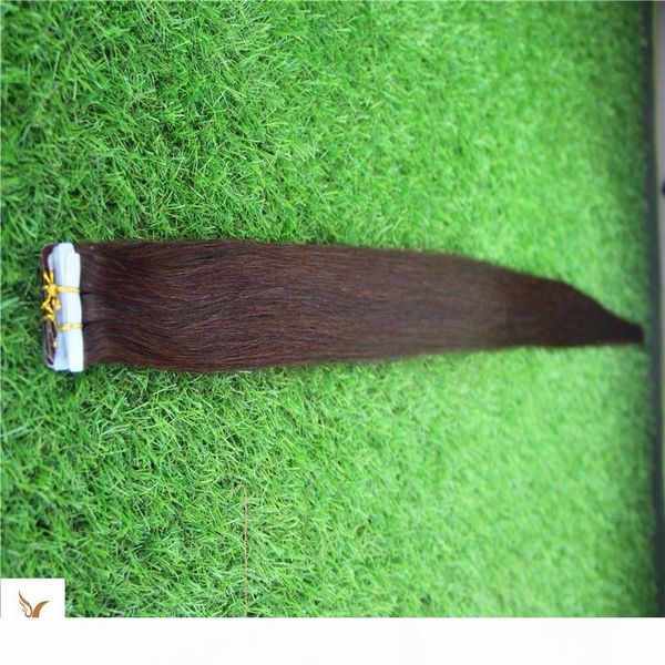 

remy tied tape pu skin weft hair straight hair extensions human hair extensions 20pc 40pc 2.0g pcs, Black