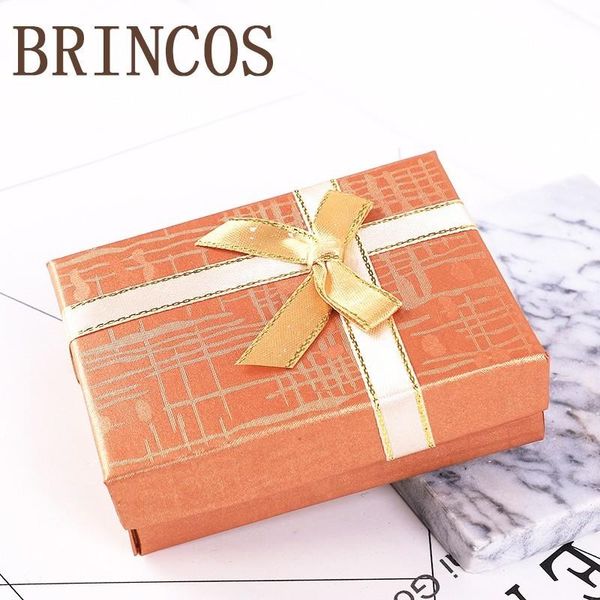 

bow decoration ring paper square jewelry storage earrings necklace engagement bracelet display accessories multi-color gift box, Pink;blue